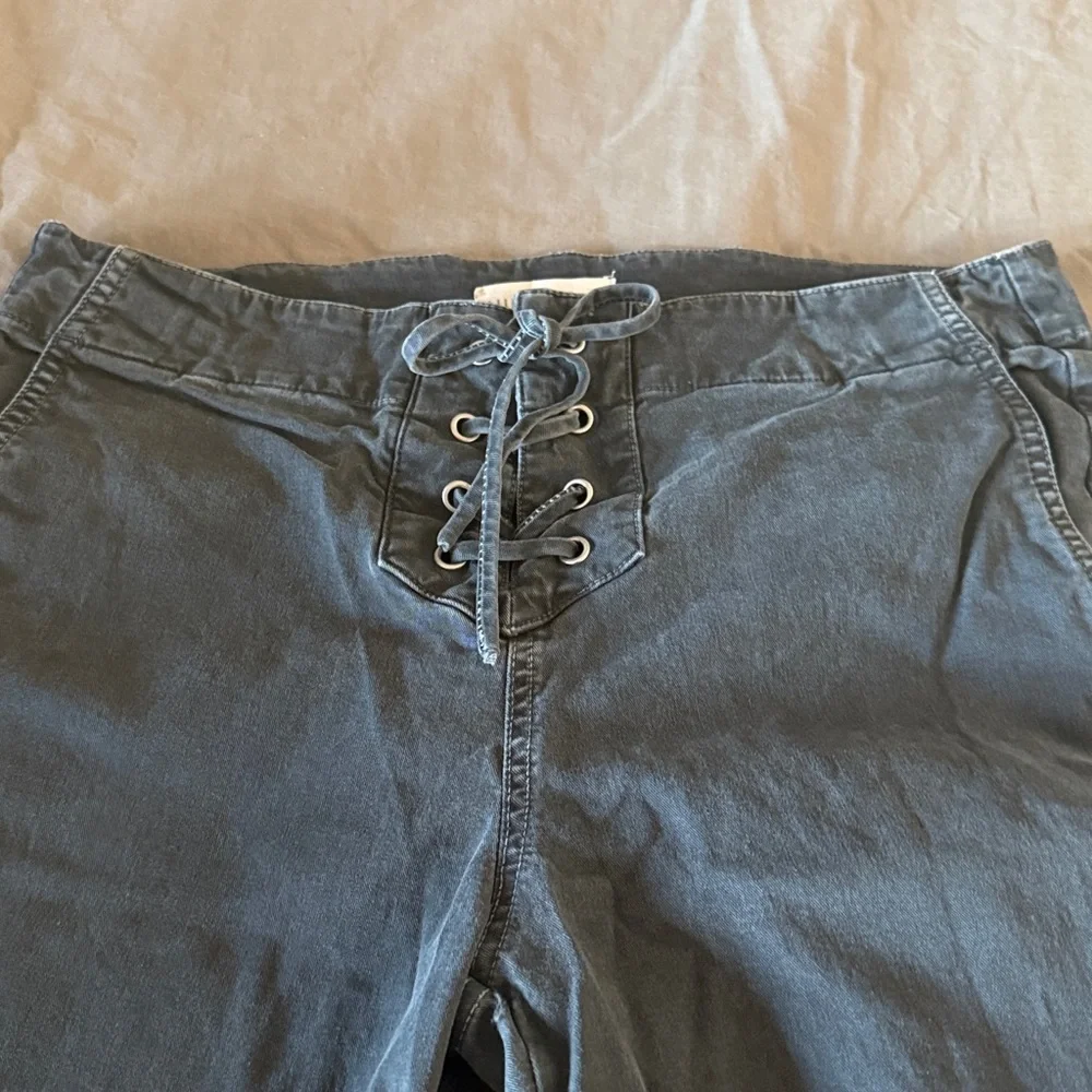 Nili Lotan Charcoal Vianca Flare Jeans - Picture 2 of 8
